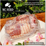 Lamb LEG BONELESS frozen whole cuts +/- 3 kg/pc (price/kg) brand Australia MIDFIELD